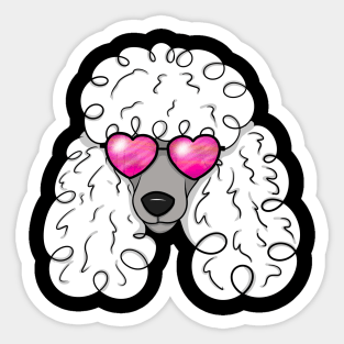 Poodle With Sunglasses Sticker